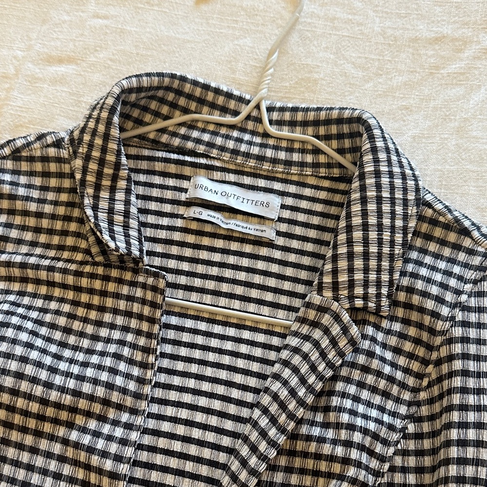 Urban Outfitters Black and White Gingham Mini Dress - Picture 4 of 4